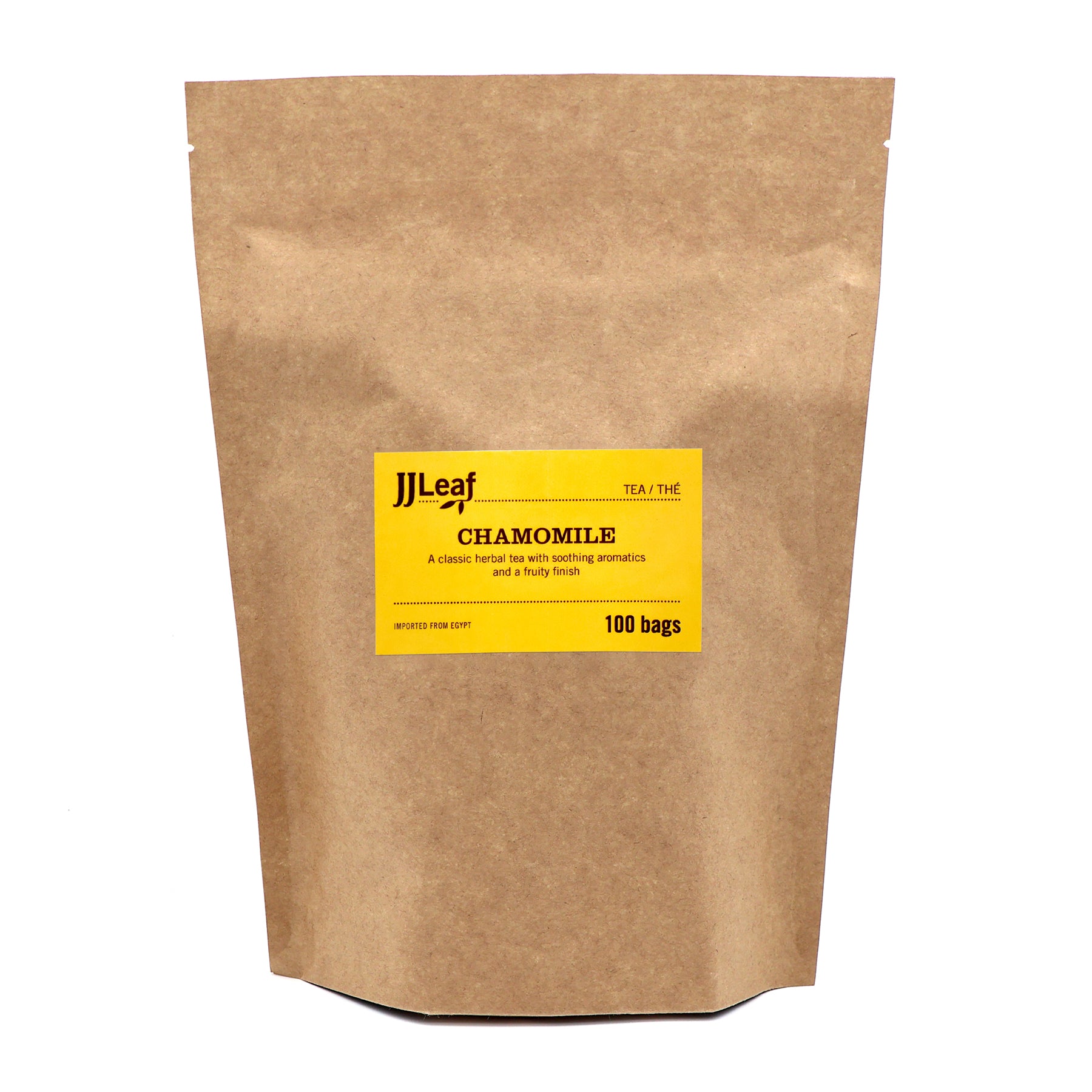 JJLeaf Chamomile 100 tea bags, Canadian business bulk tea