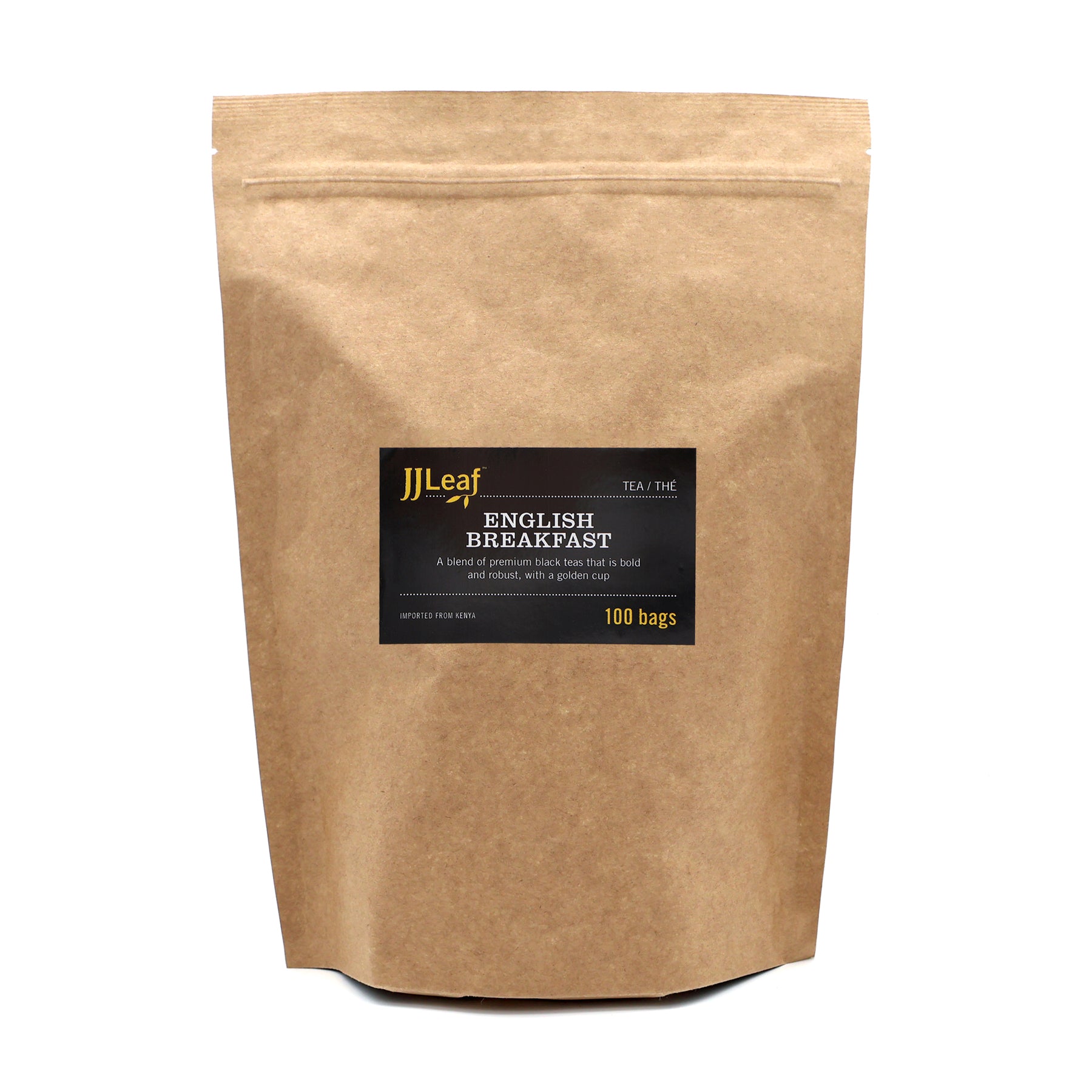JJLeaf English Breakfast 100 tea bags, Canadian business bulk tea