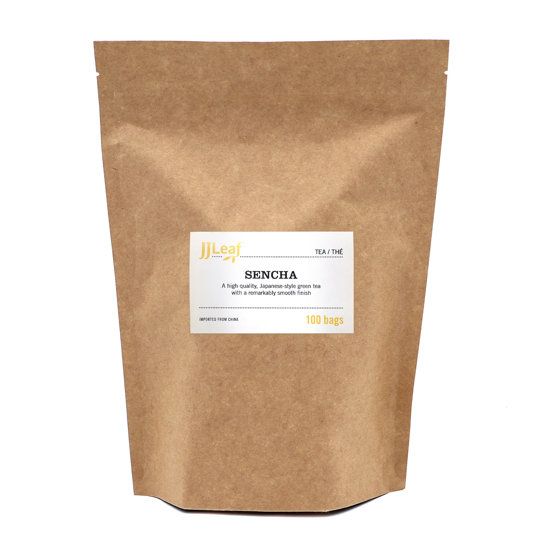 JJLeaf Sencha 100 tea bags, Canadian business bulk tea