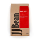 A 350g bag of JJ Bean Eastside blend coffee beans