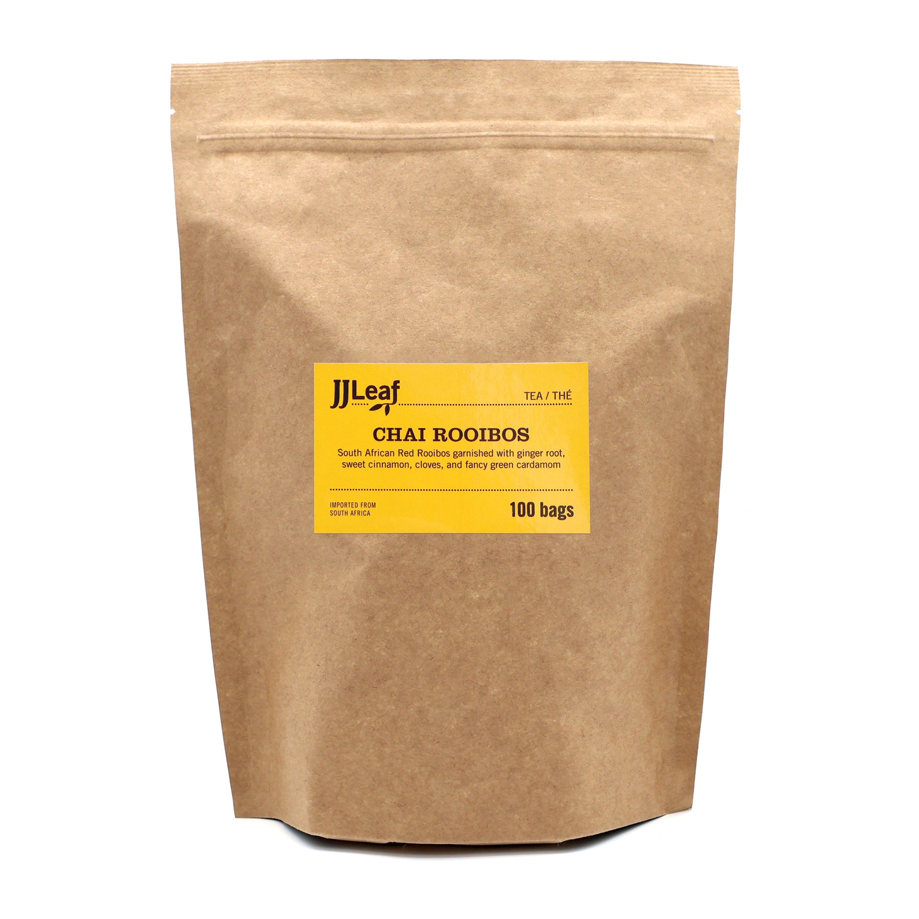 JJLeaf Chai Rooibos 100 tea bags, Canadian business bulk tea